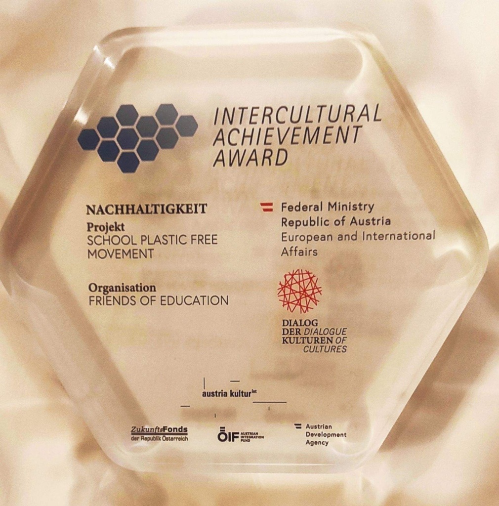THE INTERCULTURAL ACHIEVEMENT AWARD (IAA) Project “Plastic Orchestra” – Movement for Plastic-Free Schools (SPEM: School Plastic Free Movement)